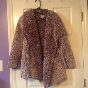 fuzzy cardigan